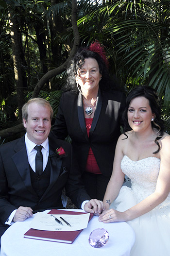 Marry Me Marilyn marries Courtney & Mike's Wedding at Pethers Rainforest Resort North Tamborine